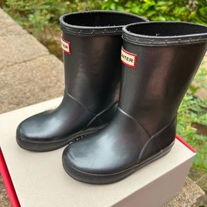😎 HUNTER - Toddler Rain Boots - GUC - Black